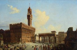 Italian School (early 19th century) - View of Piazza della Signoria, looking towards the Loggia dei