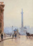 Rose Maynard Barton (1865-1929) - Trafalgar Square Watercolour Signed and dated   1898   lower left