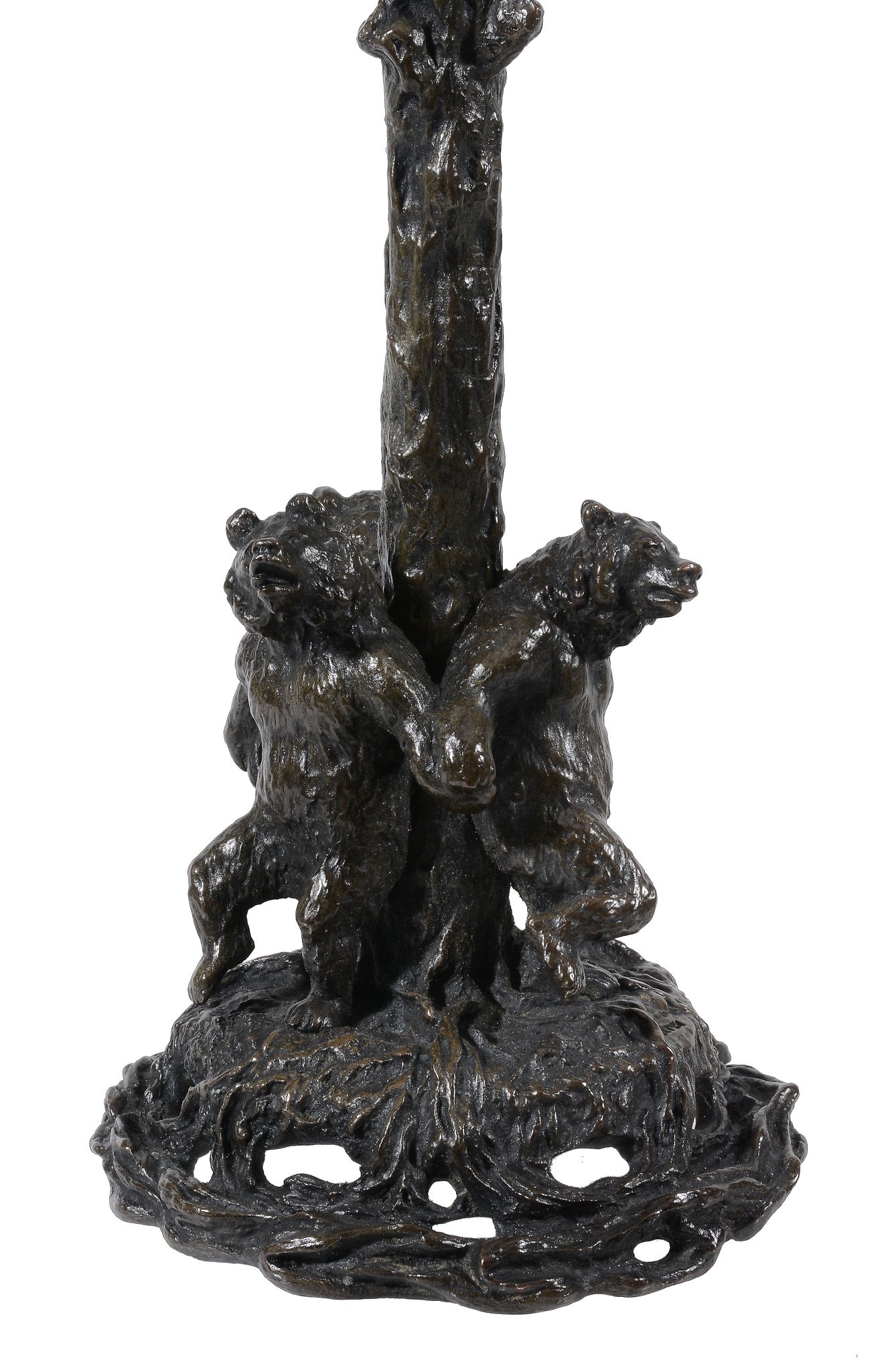 Christophe Fratin, , a pair of patinated bronze four light candelabra  Christophe Fratin, (French, - Image 2 of 6