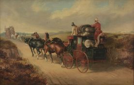 Follower of John Charles Maggs - The Bristol to London coach The Stroud to London coach Two, oil on