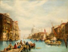 Follower of David Roberts - The Grand Canal, Venice; The Doge`s Palace from the Bacino A pair, oil