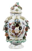 A Derby `frill` vase and domed cover, circa 1765  A Derby `frill` vase and domed cover,   circa