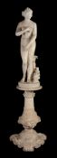 An Italian sculpted alabaster model of the Venus de` Medici  An Italian sculpted alabaster model of