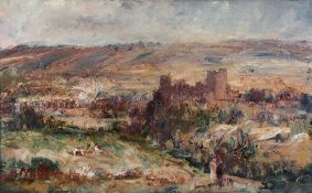 Edward Seago (1910-1974) - A Grey Day, Ludlow Castle Oil on canvas Signed lower left 40.5 x 66