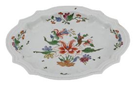 A Doccia Tulipano pattern quatrefoil dish, circa 1755, 25.4cm wide  A Doccia Tulipano pattern