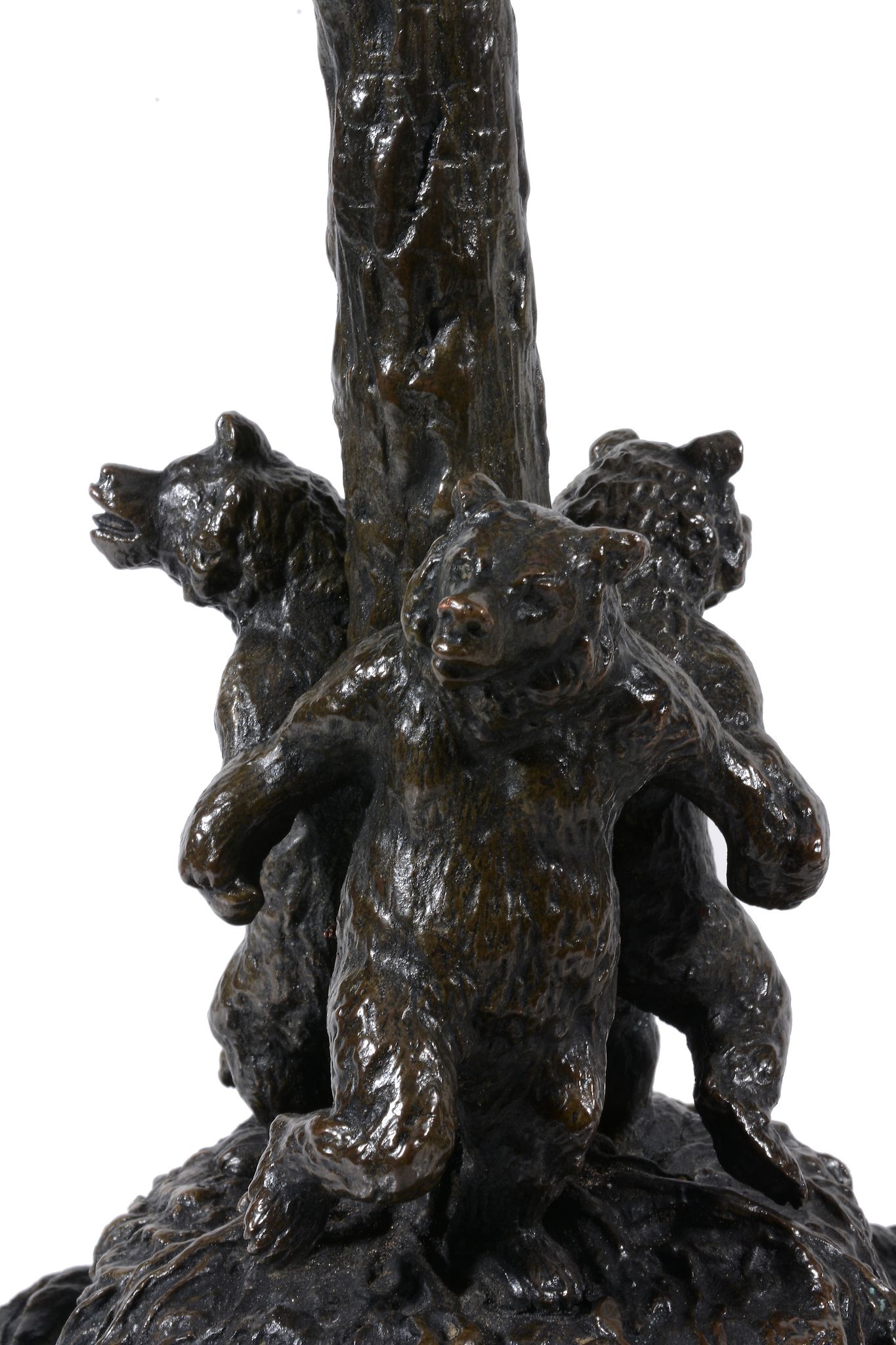 Christophe Fratin, , a pair of patinated bronze four light candelabra  Christophe Fratin, (French, - Image 5 of 6