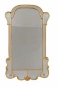 A giltwood marginal wall mirror in George I style circa 1820 with an arched...  A giltwood marginal