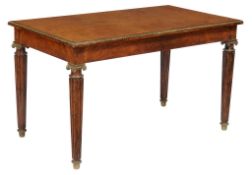 A Regency amboyna and gilt metal mounted centre table circa 1820 the...  A Regency amboyna and gilt