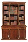 A French mahogany and gilt metal mounted library bookcase, in Directoire style  A French mahogany