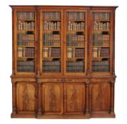 A William IV mahogany breakfront bookcase, circa 1835  A William IV mahogany breakfront bookcase  ,
