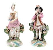 A pair of Derby models of musicians, circa 1770  A pair of Derby models of musicians  , circa 1770,