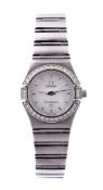 Omega, Constellation, a lady`s stainless steel wristwatch, no  Omega, Constellation, a lady`s
