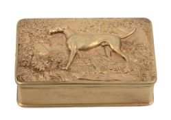 A late George III silver gilt snuff rectangular snuff box by Thomas Edwards, London 1819, the