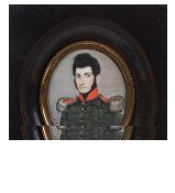 Giovanni Giulianini, circa 1840. Portrait of an Italian army officer, half length. Signed Gio