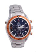 Omega, Seamaster Planet Ocean, a gentleman`s stainless steel chronograph wristwatch, circa 2011,