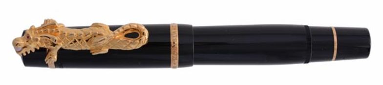 Montblanc, Year of the Golden Dragon, a limited edition fountain pen, no. 0079/2000, issued in