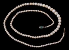 Please note the description should read; A single row of pearls, the one hundred and thirty seven