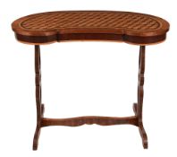 19th century parquetry table on Regnon shape