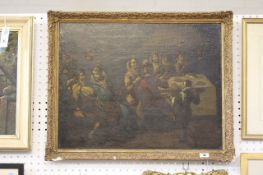 English school (19th century) An Elizabethan banquet Oil on canvas 47.5cm x 61cm