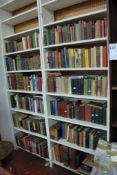 Twelve shelves of books to include John Leech, Pictures of Life and Character 188617, Amorial