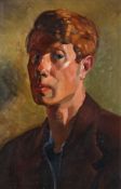Circle of Duncan Grant Head and shoulders study of a man Oil on card Unsigned 48cm x 32cm