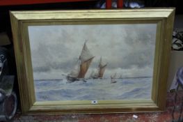 William Henry Pearson (?-c.1813) East Coast Smacks Watercolour Signed and dated lower left, 09 45.