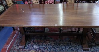 A 17th Century style oak refectory table 199cm extended