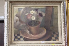 Mary Kent Harrison  Petunias Oil on canvas Signed top right, Mary Kent 56  39.5cm x 49.5cm