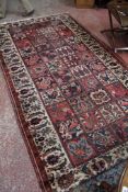 A red ground rug, probably Bidjar