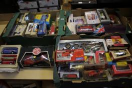 A mixed collection of Corgi diecast cars, utility vehicles, buses etc.