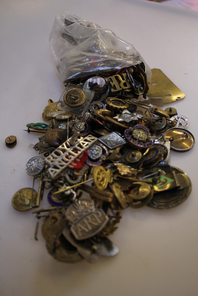 A quantity of enamel and some silver badges, medals, army buttons, etc. - Image 2 of 3