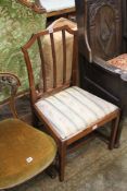 A Sheraton mahogany dining chair with reeded rail