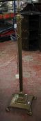 A 20th Century brass Corinthian column style standard lamp (sold as parts)