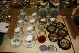 A Windsor china part tea service; together with five pot lids, a 20th century Japanese porcelain