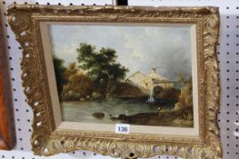 Henry Brittan Willis (1810-1884) The Overshot Watermill Oil on board Signed and indistinctly dated