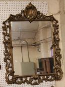 A gilt wood mirror in 18th century style 118cm high, 87cm wide