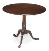 A George III mahogany tripod table.