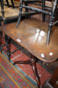 A Georgian oak square snap-top table on a tripod base 72cm high, 66cm wide  Best Bid