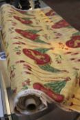 Two rolls of decorative printed fabric Best Bid