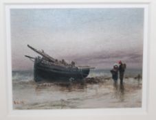 Sarah Louisa Kilpack (1839-1909) Coastal Marine Subjects A pair of oils on paper Signed 7.5 x 9.5cm