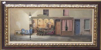 Deborah Jones (British, 1921-2012) J & S Rook Antiques Shop Oil on board Signed lower left 29.5 x