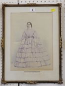 Keturah Collings `Portrait of Mary Gray MacDonald, 1864` Signed lower right Watercolour over