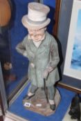 A large polychrome decorated model of the American comedian W.C. Fields; 55cm high, together with a