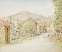 Thomas Matthews Rooke (1842-1942) St. Pere sous Vézelay Watercolour Signed, inscribed and dated