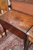 A Georgian mahogany with a frieze drawer Pembroke table 78cm wide