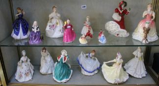 A mixed quantity of Royal Doulton figures including some signed examples and four miniatures (17)