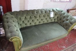 A Victorian Chesterfield sofa.190cm length  Best Bid