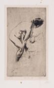 Albert Besnard (1849-1934) Femme nue, 1875 Etching Signed, titled and dated in pencil to the lower