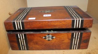 Two 19th Century boxes with mother of pearl inlay Best Bid