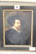 After Sir Peter Paul Rubens Self portrait Oil on panel 23 x 17 cm. (9 x 6 3/4 in) After the self